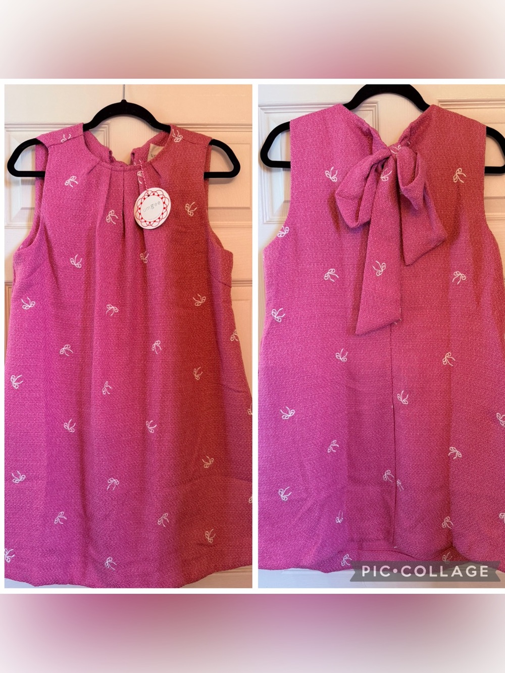 Women’s Pink Bow-Back Sleeveless Dress